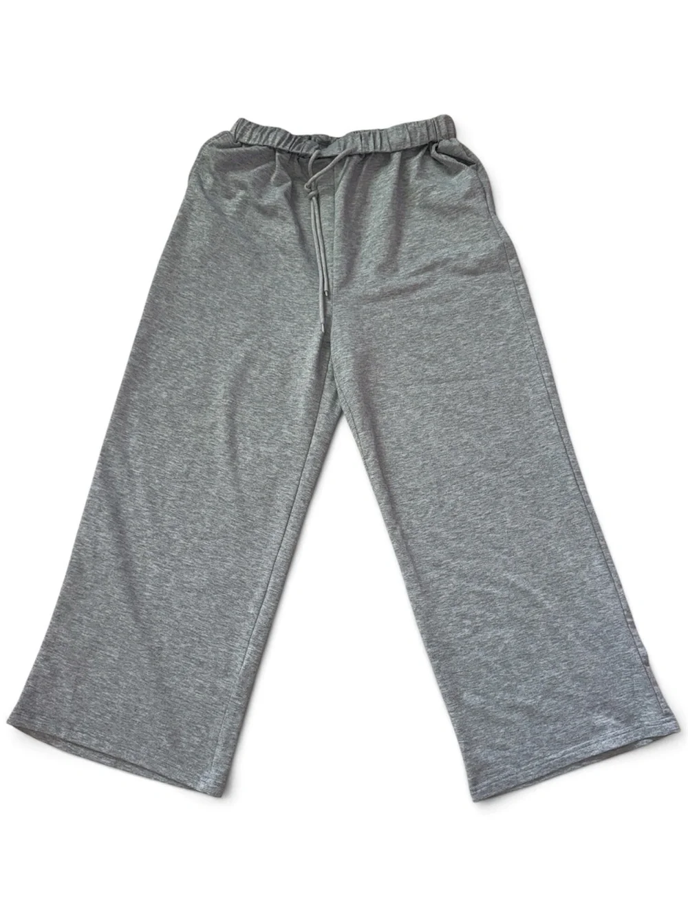 Cider Gray Wide-Leg Drawstring Jumpsuit Pants